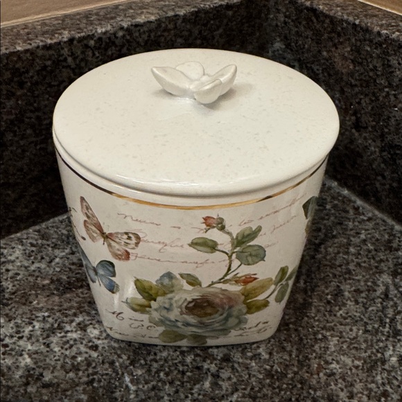 NWT Avanti Butterfly Garden Jar with Avanti Butterfly Garden Tray - Picture 4 of 13